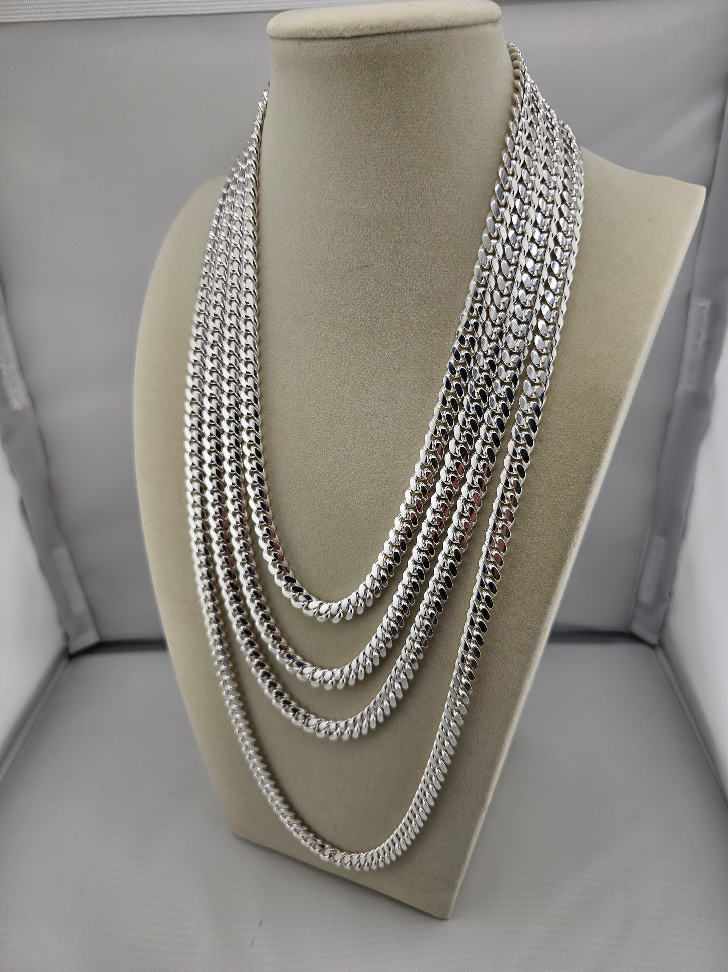 925 Sterling Silver Cuban Link Chains