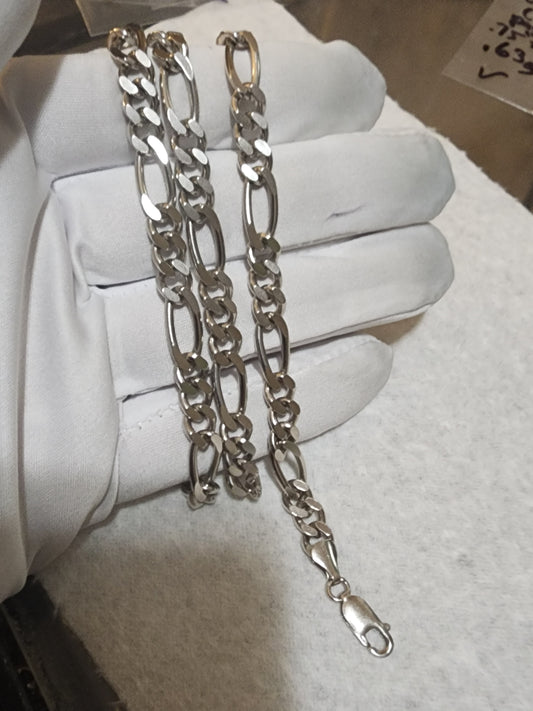 Sterling Silver Figaro Chain