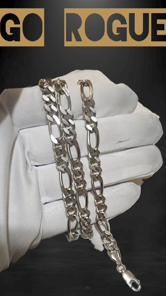 Sterling Silver Figaro Chain