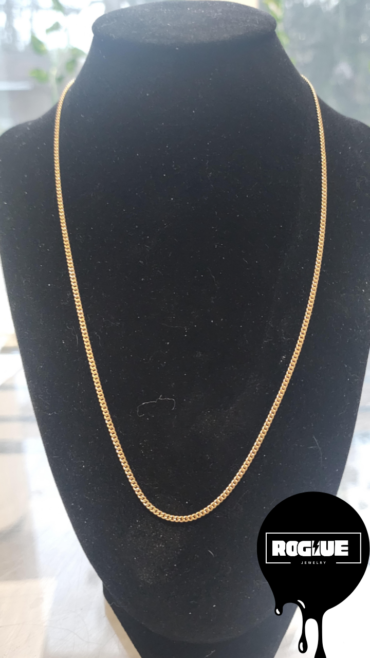 picture of Rogue Jewelry 10K 20" Tiny Cuban Necklace