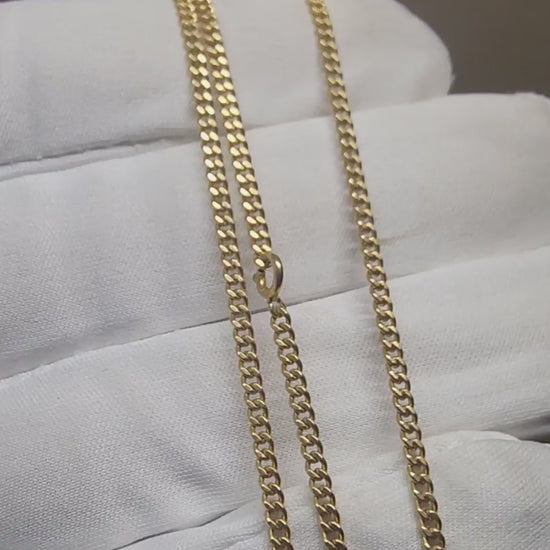 video of Rogue Jewelry 10K 20" Tiny Cuban Necklace