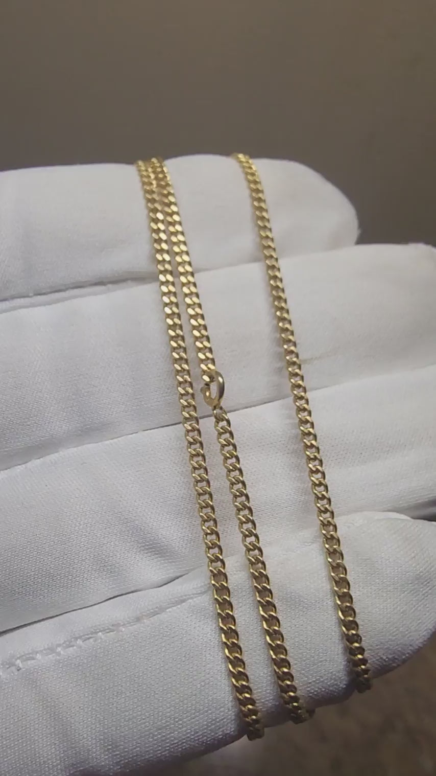 video of Rogue Jewelry 10K 20" Tiny Cuban Necklace