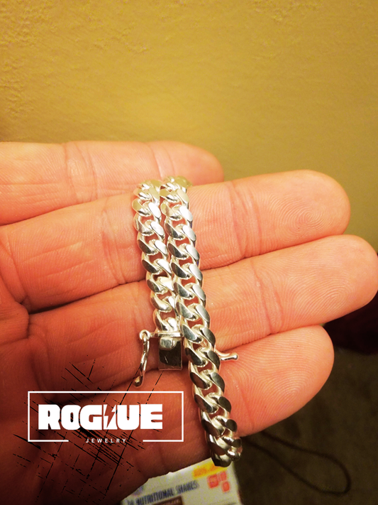 7.5" Silver cuban bracelet 5mm